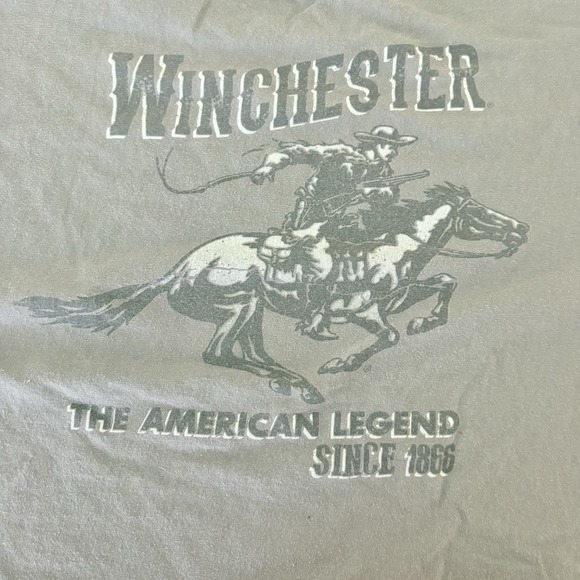 Winchester Pro Shirt Mens XL Gray The American Legend Graphic Tee Cowboy Western - Picture 1 of 7